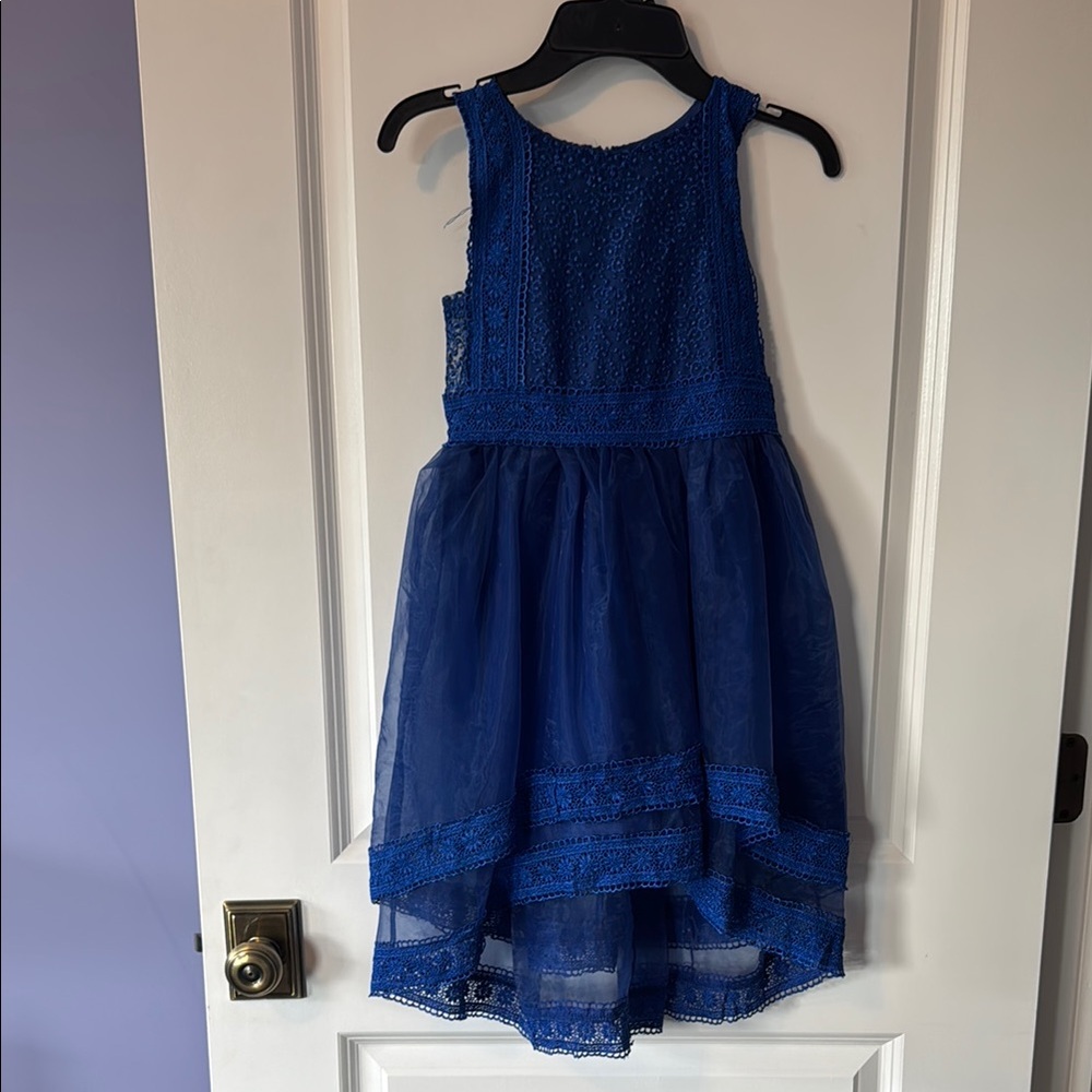 Elegant Sapphire Blue Kids Formal Dress